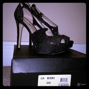 Black Sparkly High Heels